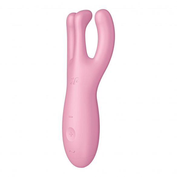 Satisfyer Threesome 4 - pametni klitorisni vibrator za ponovno polnjenje (roza) 