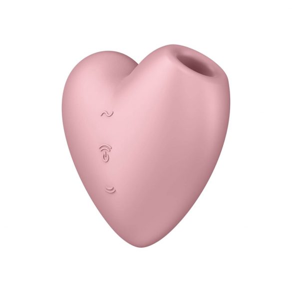 Satisfyer Cutie Heart - brezžični klitoralni vibrator z zračnim valovanjem (roza) 