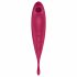 Satisfyer Twirling Pro - pametni klitorisni vibrator 2v1, ki ga je mogoče ponovno napolniti (rdeč) 