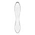 Satisfyer Dazzling Crystal 1 - stekleni dildo z dvema koncema (prosojen) 