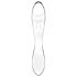 Satisfyer Dazzling Crystal 1 - Dvostranski stekleni dildo (prozoren)