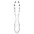 Satisfyer Dazzling Crystal 1 - Dvostranski stekleni dildo (prozoren)