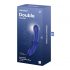 Satisfyer Double Crystal - stekleni dildo z dvema koncema (modri) 