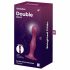 Satisfyer Double Ball-R - obteženi dildo z lepljivimi nogami (rdeč) 