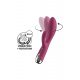 Satisfyer Spinning Rabbit 1 - vrtljivi vibrator z vrtečim se vzvodom (rdeč) 