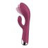 Satisfyer Spinning Rabbit 1 - vrtljivi vibrator z vrtečim se vzvodom (rdeč) 