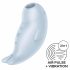 Satisfyer Seal You Soon - stimulator klitorisa z zračnim valovanjem, ki ga je mogoče ponovno napolniti (modri)