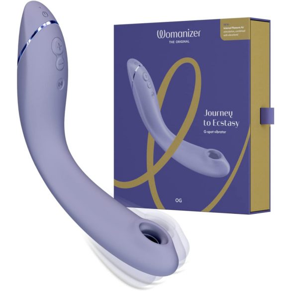 Womanizer OG - polnilni, vodoodporni vibrator 2v1 airwave G-točka (vijolična) 