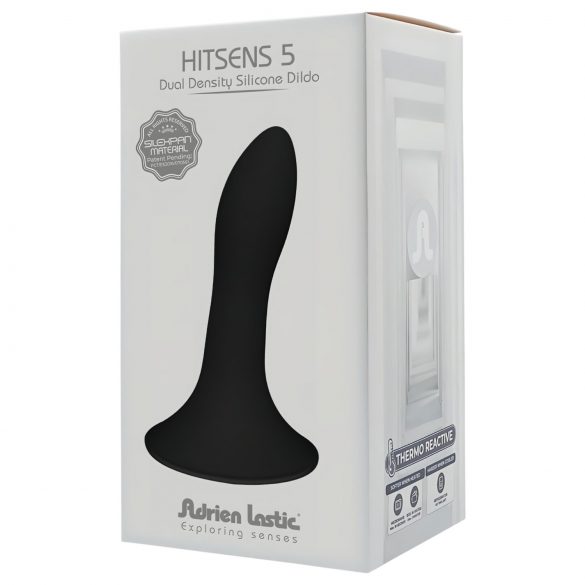 Hitsens 5 - nastavljiv analni dildo s priseskom (črn)