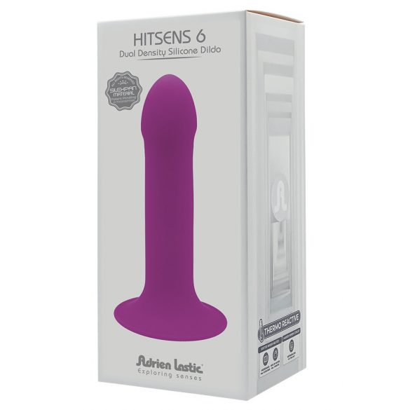 Hitsens 6 - upogljiv dildo z lepljivimi prsti (vijolične barve) 