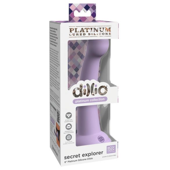 Dillio Secret Explorer - prisesalni dildo z glavico (17 cm) - vijoličen