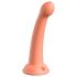 Dillio Secret Explorer - Silikonski dildo z objemko (17 cm) - oranžna 