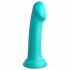 Dillio Big Hero - silikonski dildo z lepljivimi prsti (17 cm) - turkizni 