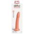 Dillio Wild Thing - vakuumsko dno, rebrast dildo (19 cm) - oranžna