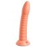 Dillio Wild Thing - silikonski dildo z žlebovi (19 cm) - oranžna 