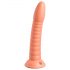 Dillio Wild Thing - vakuumsko dno, rebrast dildo (19 cm) - oranžna