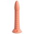 Dillio Wild Thing - vakuumsko dno, rebrast dildo (19 cm) - oranžna