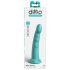 Dillio Slim Seven - stimulativni dildo z lepljivimi prsti in želodom (20 cm) - turkizni 