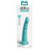 Dillio Slim Seven - stimulatorni dildo s prisesalno osnovo (20 cm) - turkizna