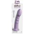 Dillio Super Eight - akrilni silikonski dildo z lepljivimi prsti (21 cm) - vijolična 