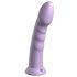 Dillio Super Eight - akrilni silikonski dildo z lepljivimi prsti (21 cm) - vijolična 