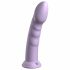 Dillio Super Eight - akrilni silikonski dildo z lepljivimi prsti (21 cm) - vijolična 