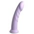 Dillio Super Eight - akrilni silikonski dildo z lepljivimi prsti (21 cm) - vijolična 