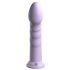 Dillio Super Eight - akrilni silikonski dildo z lepljivimi prsti (21 cm) - vijolična 