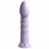 Dillio Super Eight - akrilni silikonski dildo z lepljivimi prsti (21 cm) - vijolična 