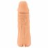 Naravna koža - Obloga za penis in dildo - 18 cm (naravna)