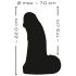 Realistixxx Real Giant - giga dildo z modi - 22 cm (črno)