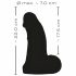 Realistixxx Real Giant - giga dildo z modi - 22 cm (črno)