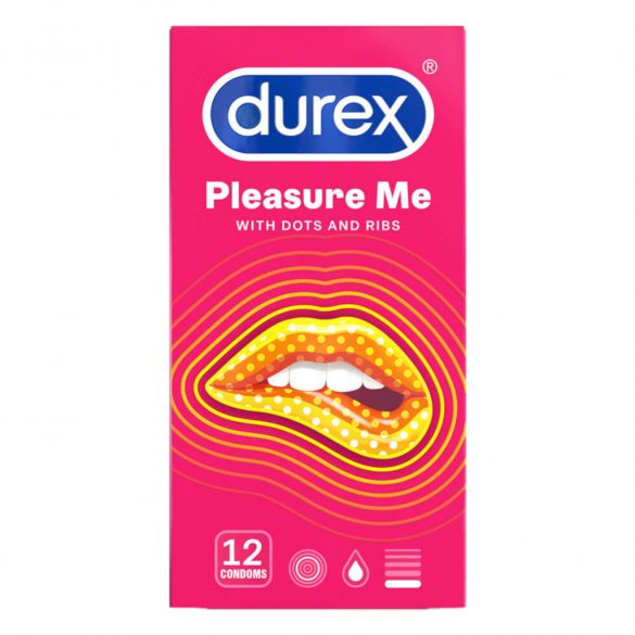 Durex Emoji PleasureMe - kondom z rebri (12 kosov) 