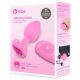 b-vibe heart - brezžični analni vibrator z radiem (roza) 