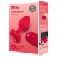 b-vibe heart - polnilni, brezžični analni vibrator (rdeč)