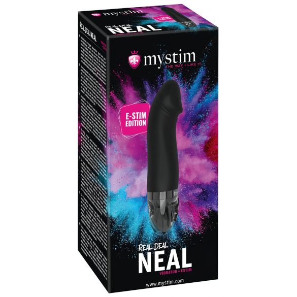 mystim Real Deal Neal E-Stim - električni vibrator za polnjenje penisa (črn) 