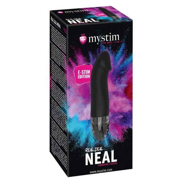 mystim Real Deal Neal E-Stim - električni vibrator za polnjenje penisa (črn) 