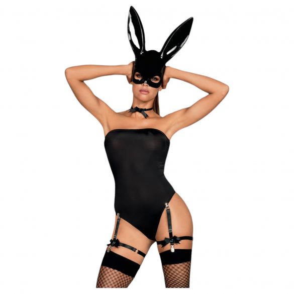 Obsessive OB7008 Sexy Bunny - kostum zajčice (črna) 