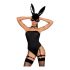 Obsessive OB7008 Sexy Bunny - kostum zajčice (črna)  - L/XL