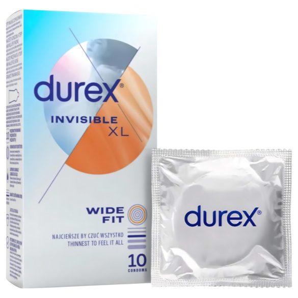 Durex Invisible XL - ekstra veliki kondomi (10 kosov)