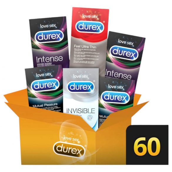 Durex Premium - paket kondomov za dodatni užitek (6 x 10 kosov)