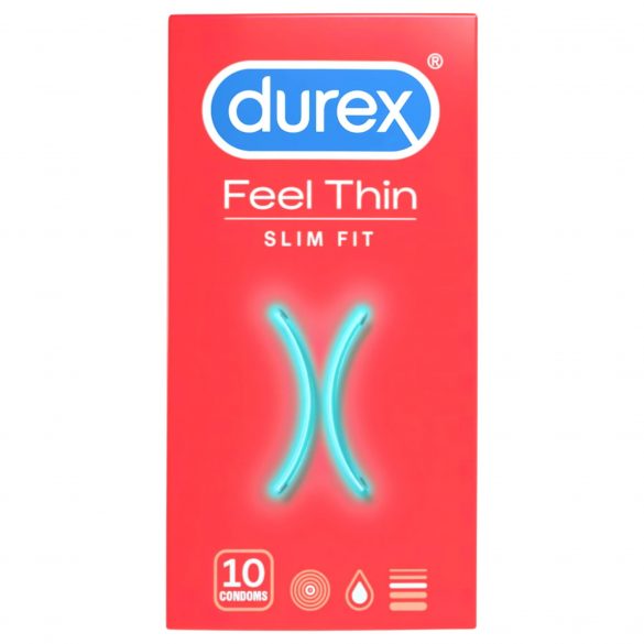 Durex Feel Thin Slim Fit - kondom z realističnim občutkom (10 kosov) 