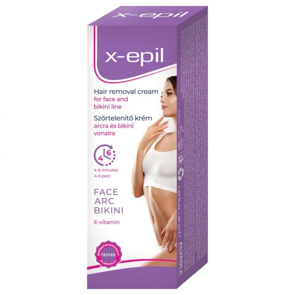 X-Epil - krema za depilacijo obraza/bikini linije (40ml)