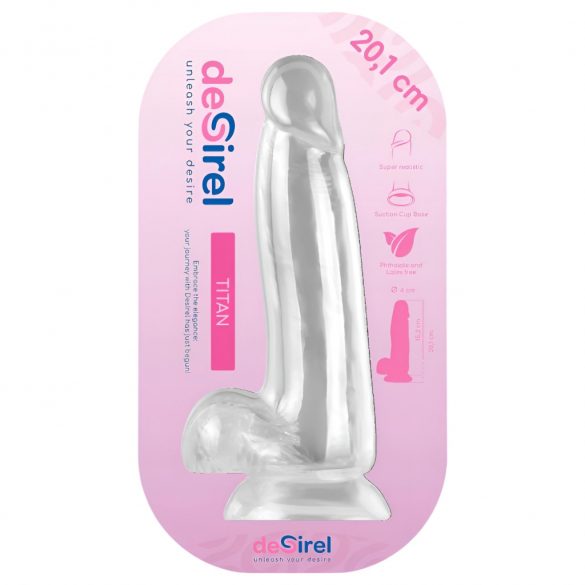 Desirel Titan - realistični dildo s testisi (naravna barva)