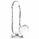 Addiction Crystal - Testikularni dildo z nogami (prosojen) - 15 cm 