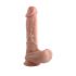 Dvojna gostota - pripenjalni dildo za testise - 20 cm (naravni) 