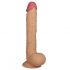 Lovetoy King-Sized - pripenjalni, realistični dildo za testise - 25 cm (naravni)