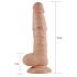 Lovetoy Real Extreme - pripenjalni, testisni dildo - 21 cm (naravni)