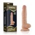 Lovetoy Real Extreme - pripenjalni, testisni dildo - 21 cm (naravni)