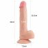 Lovetoy Nature Cock - dildo z objemko - 21 cm (naravni)